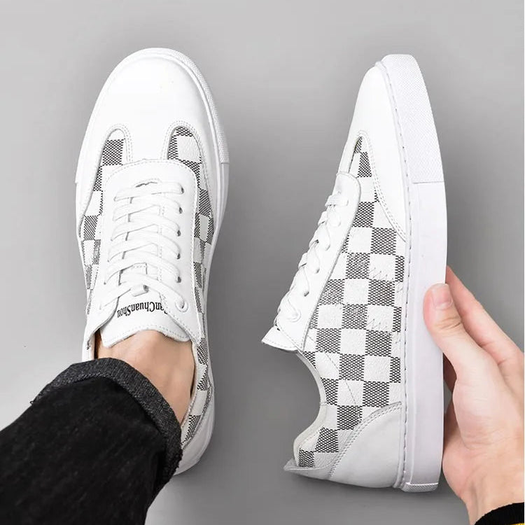 SUEDE CHECKERBOARD SNEAKERS