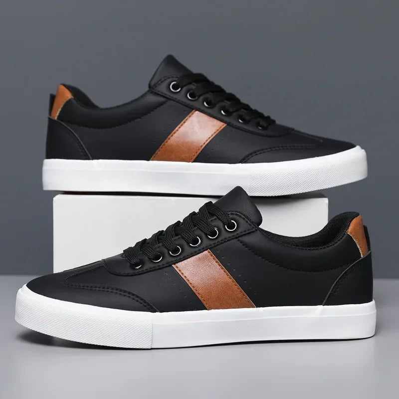 BELNOR STRIPE LEATHER SNEAKERS