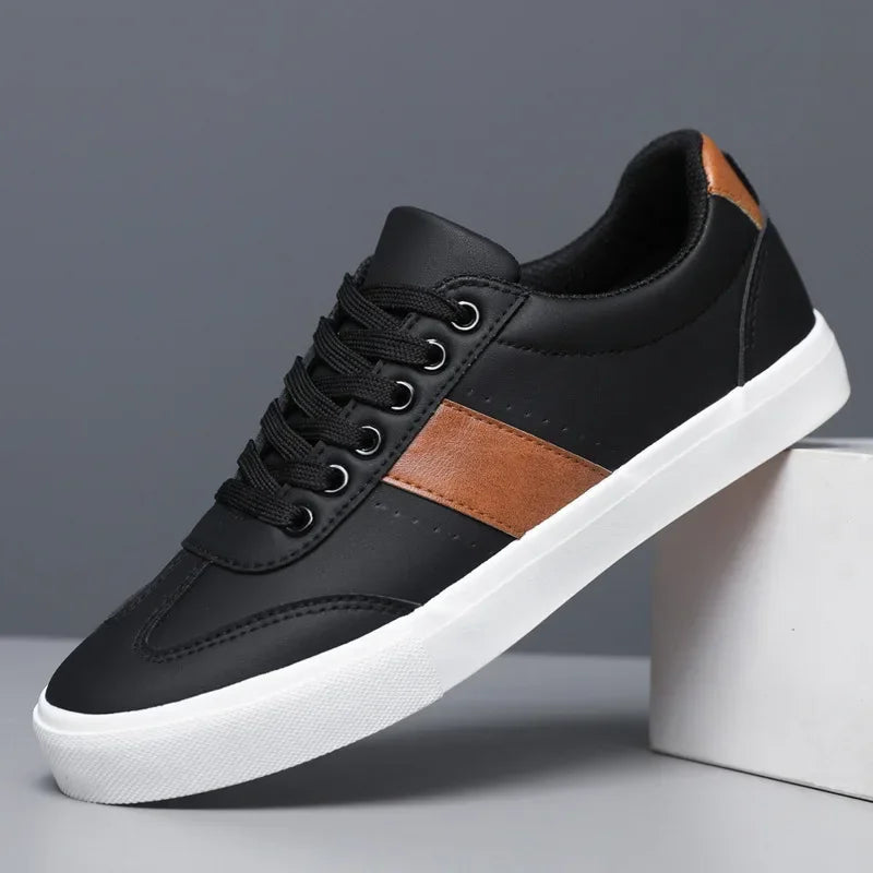 BELNOR STRIPE LEATHER SNEAKERS
